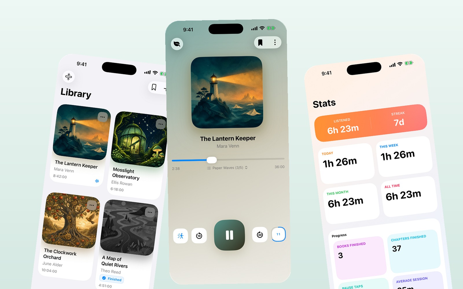 Cheeta library, player and listening stats