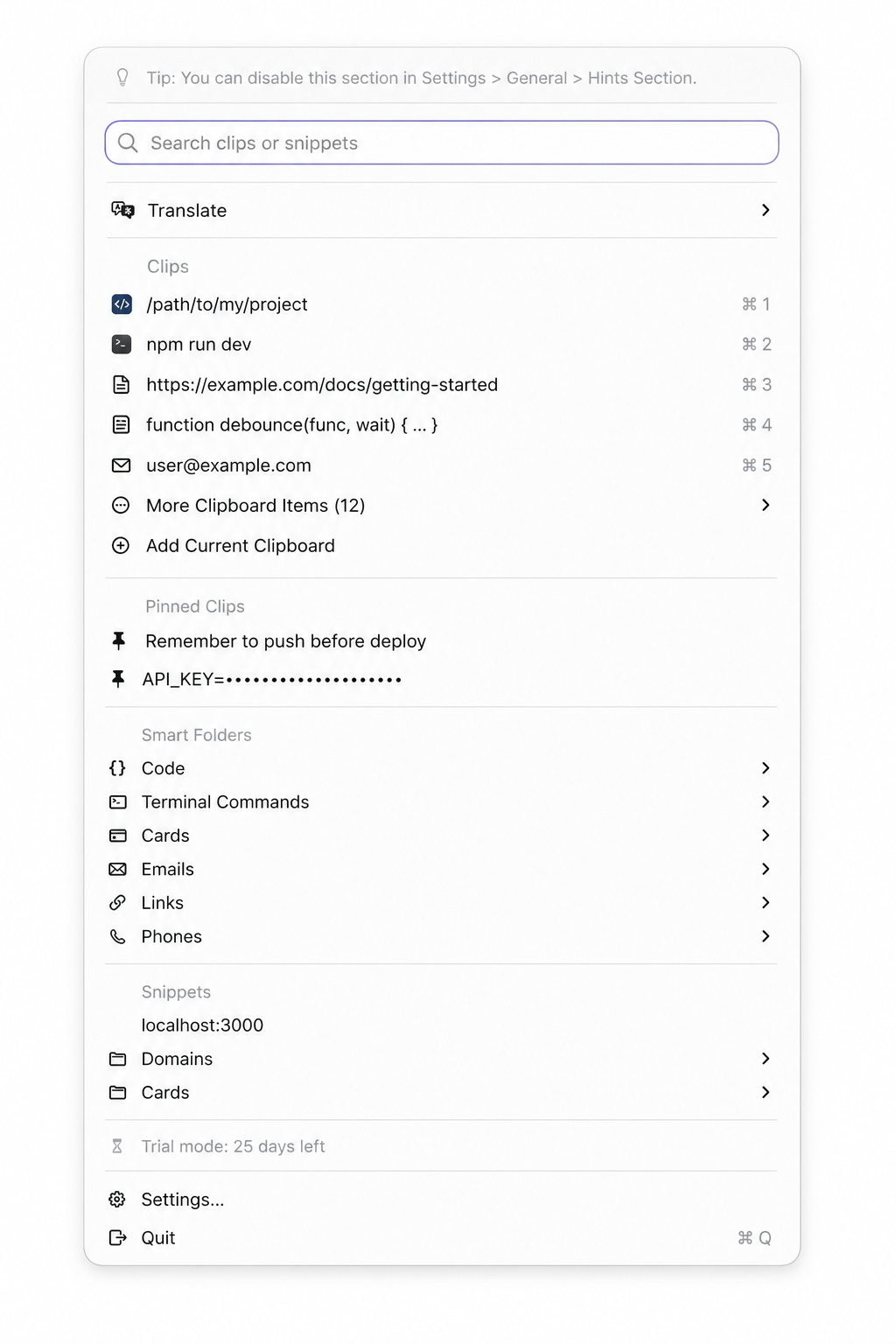 Clipboard History and Instant Paste screenshot